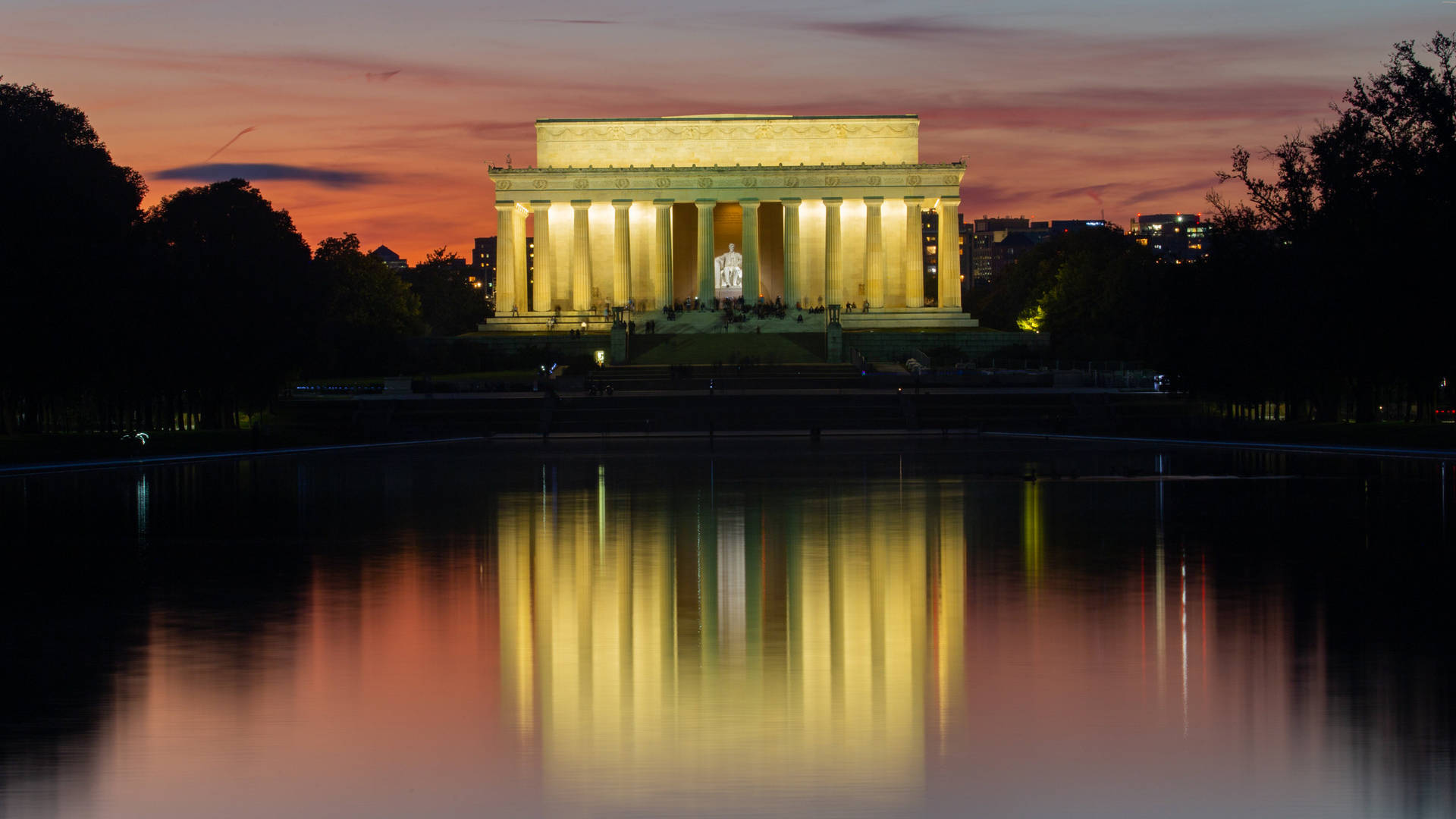 Estéticadel Monumento A Lincoln En El National Mall Fondo de pantalla