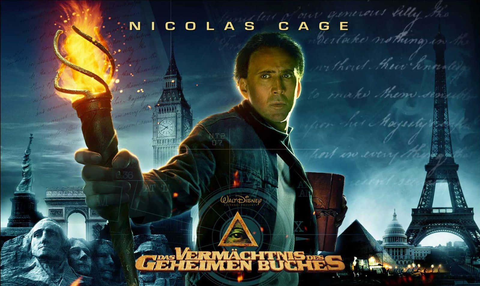 Nicolas Cage Begint Aan Een Historische Avontuur In National Treasure Achtergrond