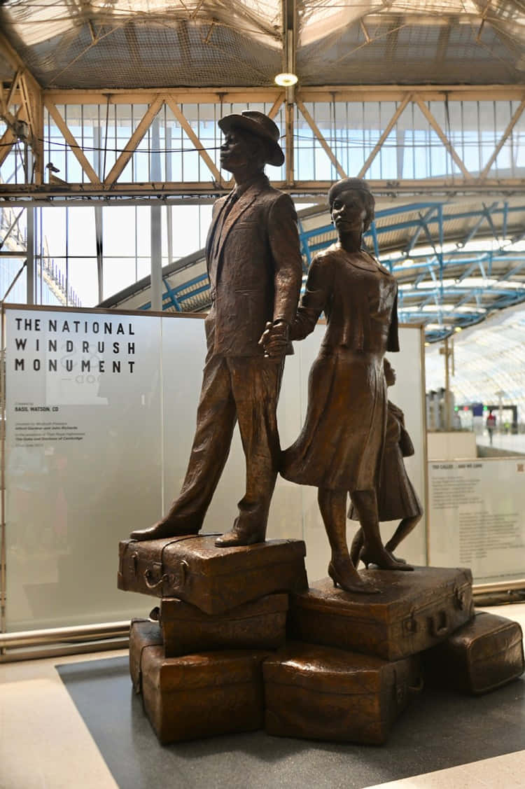 National Windrush Monument In Waterloo Station Wallpaper