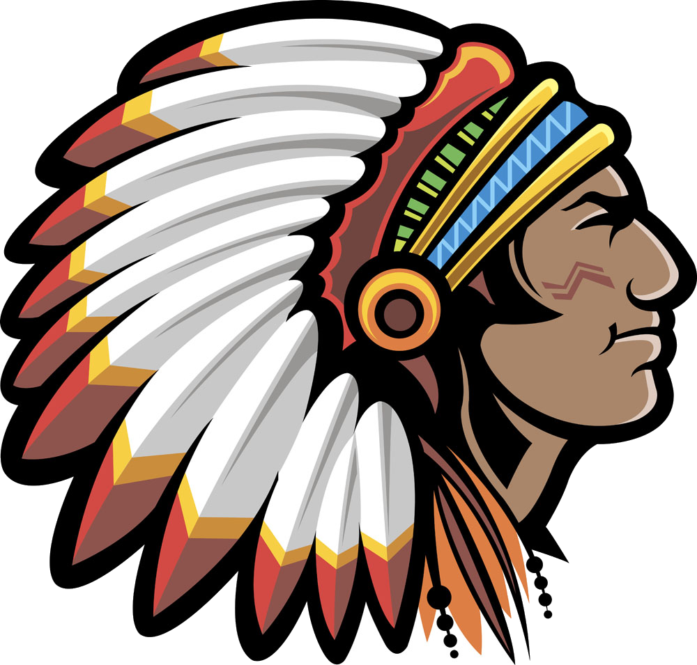 Native American Chief Feather Headdress Illustration PNG