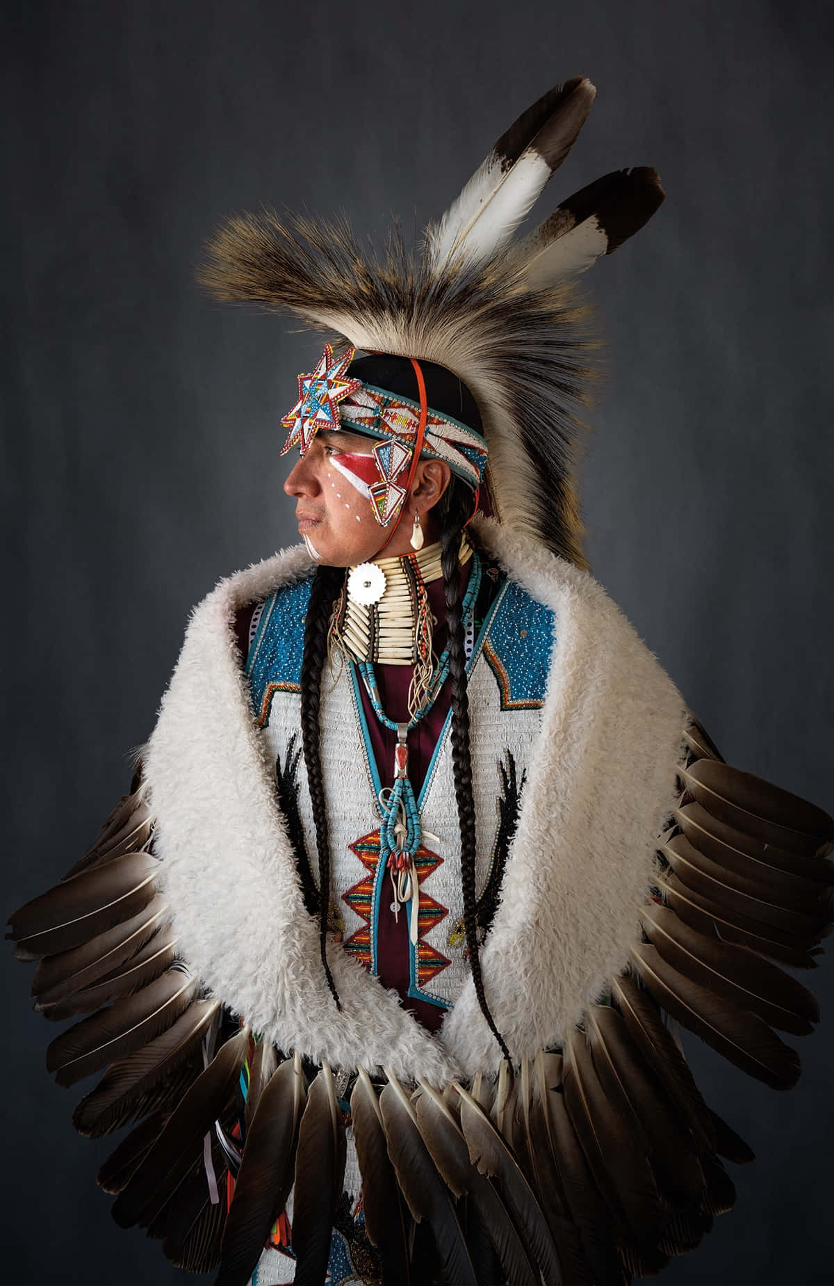 Native American Man Black White Costume Pictures