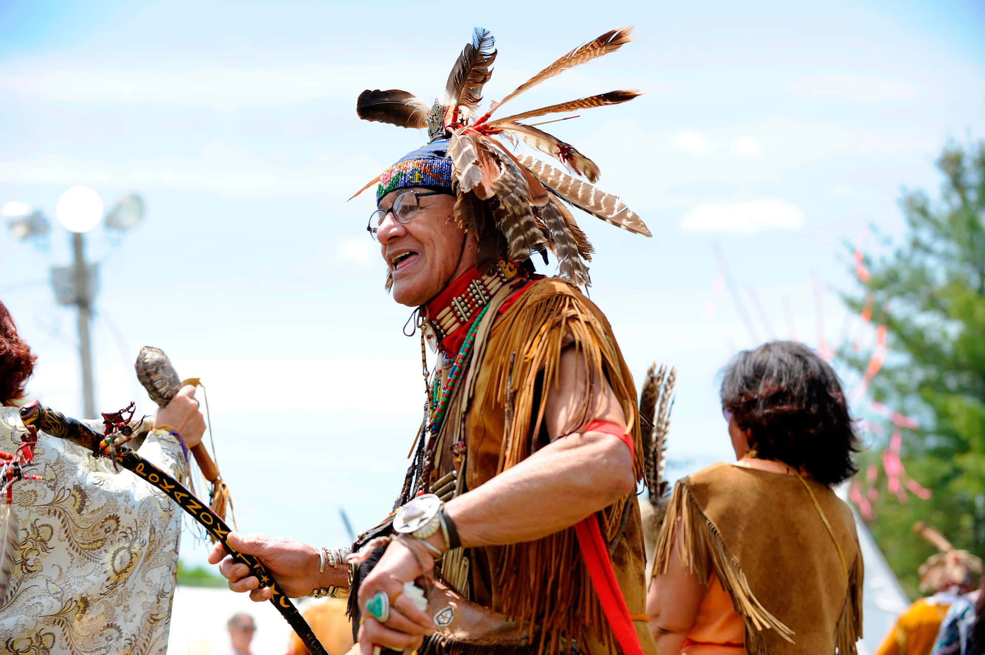 Smiling Native American Man With Eyeglasses Pictures