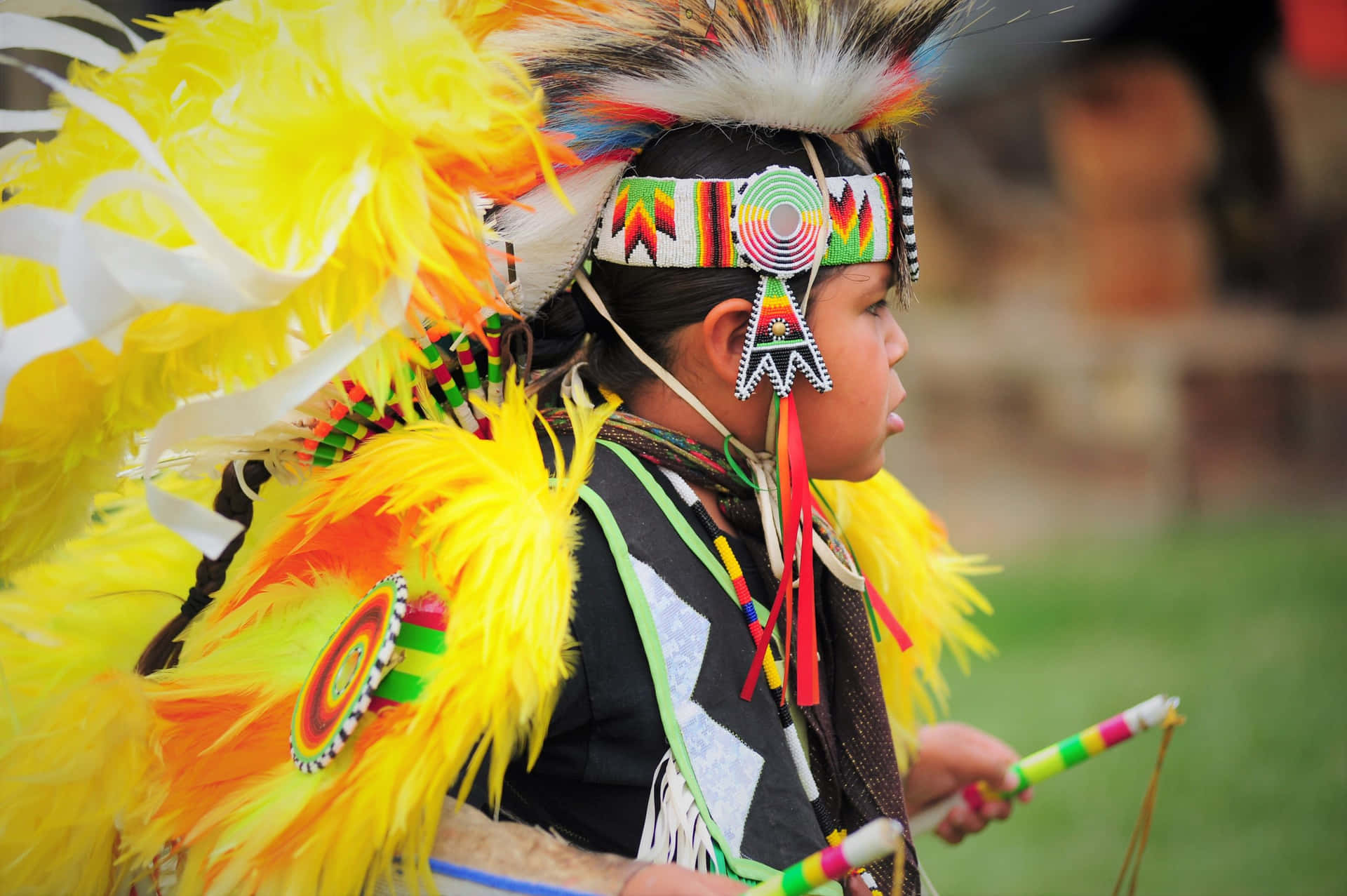 Boy Native American Yellow Costume Pictures