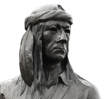 Native American Sculpture Portrait PNG
