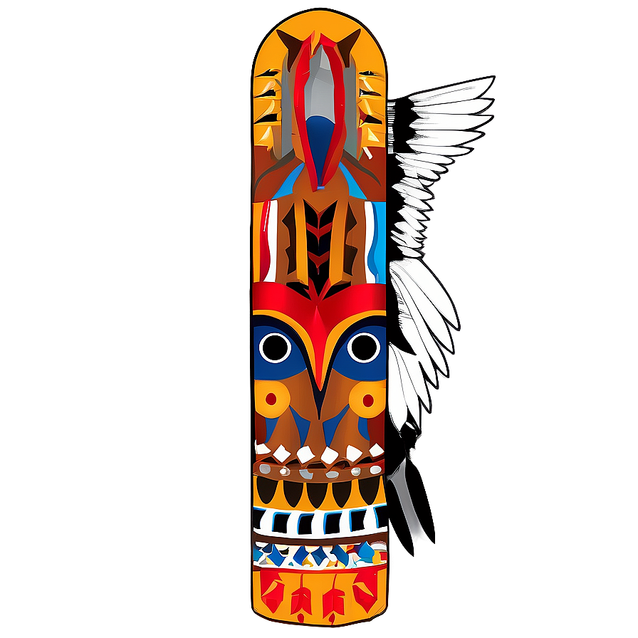 Native American Totem Graphic Png 06242024 PNG