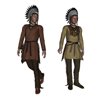 Native American Warriors3 D Render PNG