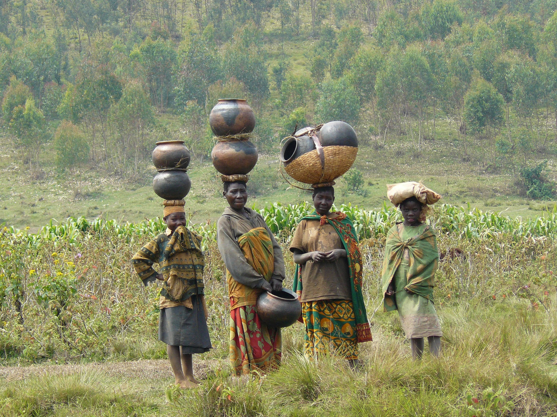 Native Burundi Ladies Background