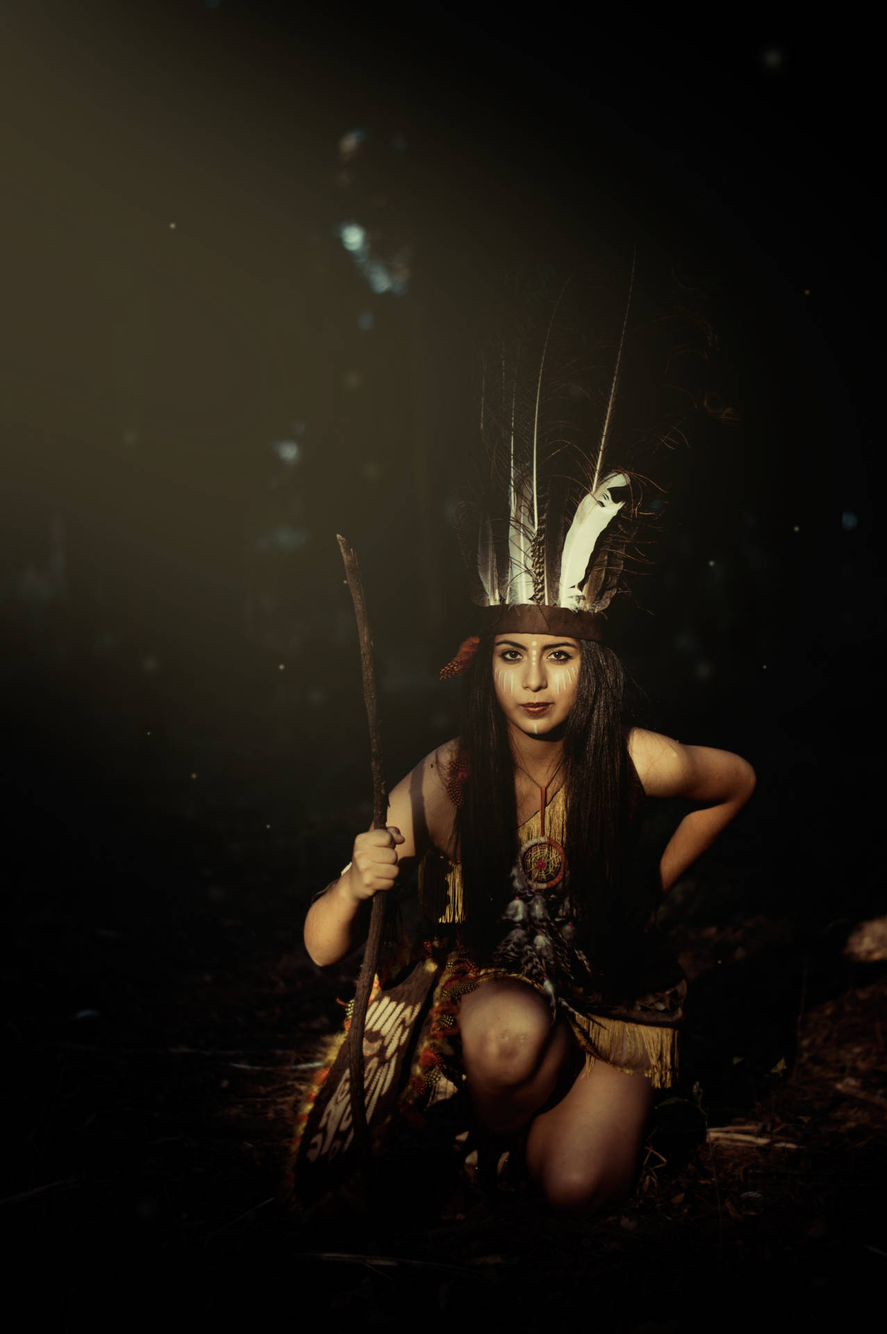 Native Female Warrior Wallpaper