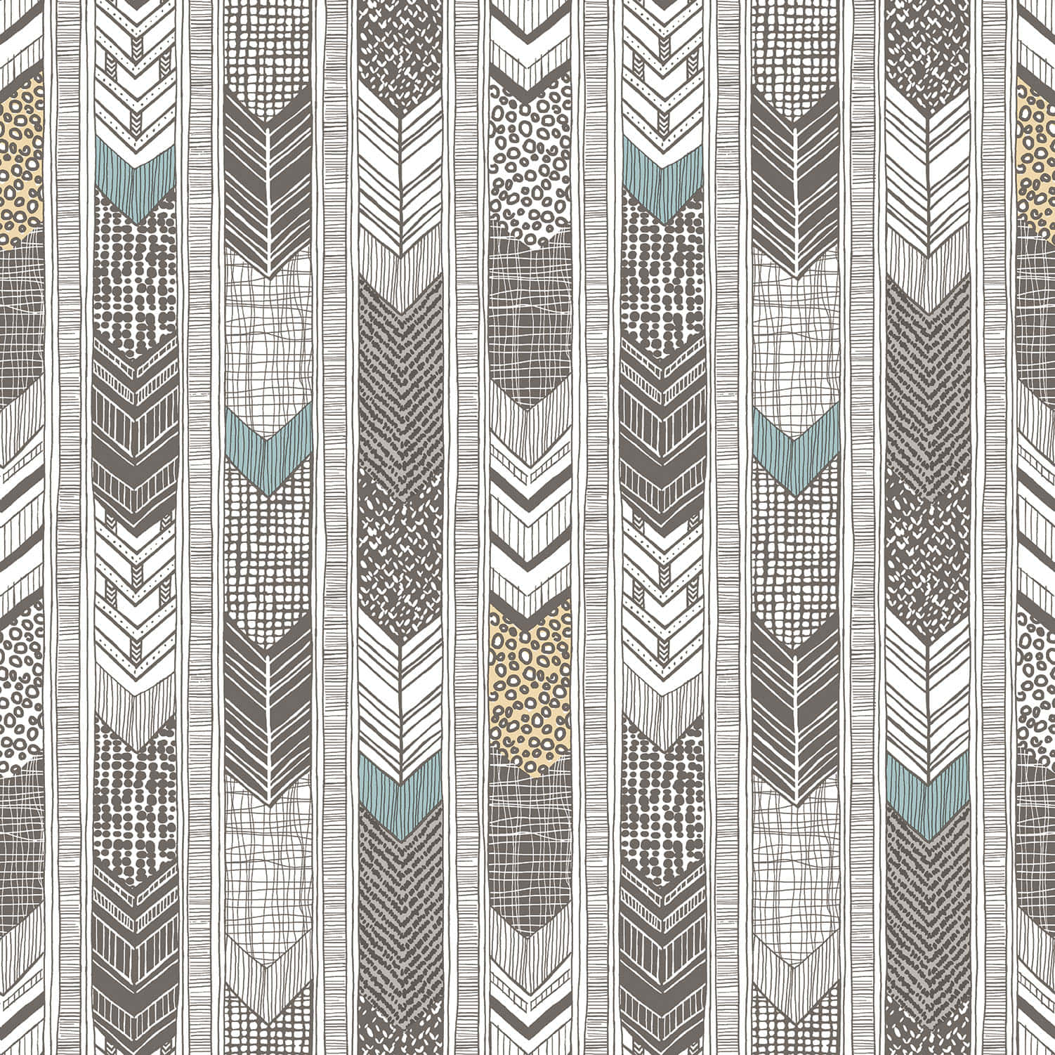 Native Tribal Pattern Feathers Wallpaper