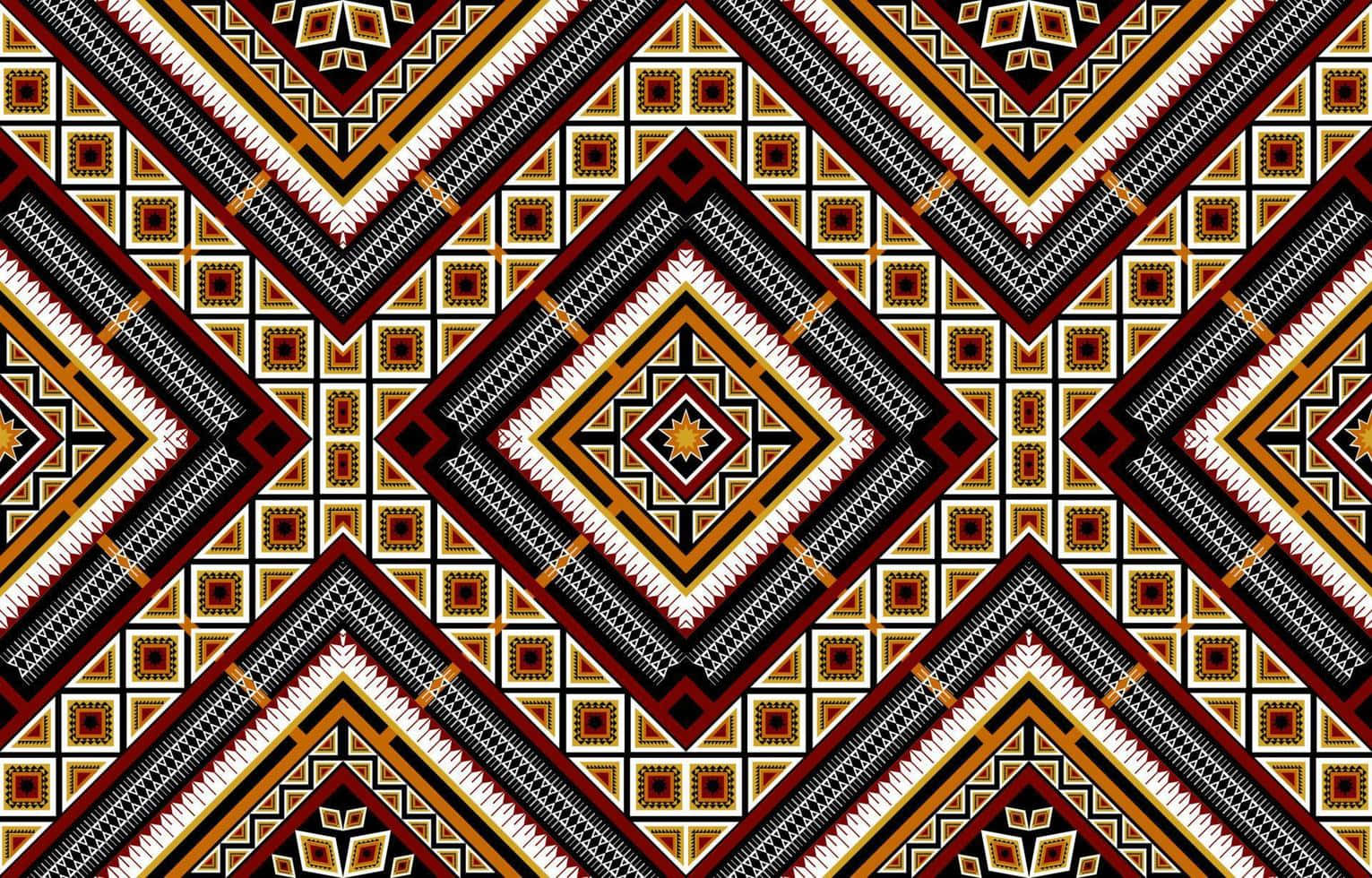 Native Tribal Square Pattern Wallpaper