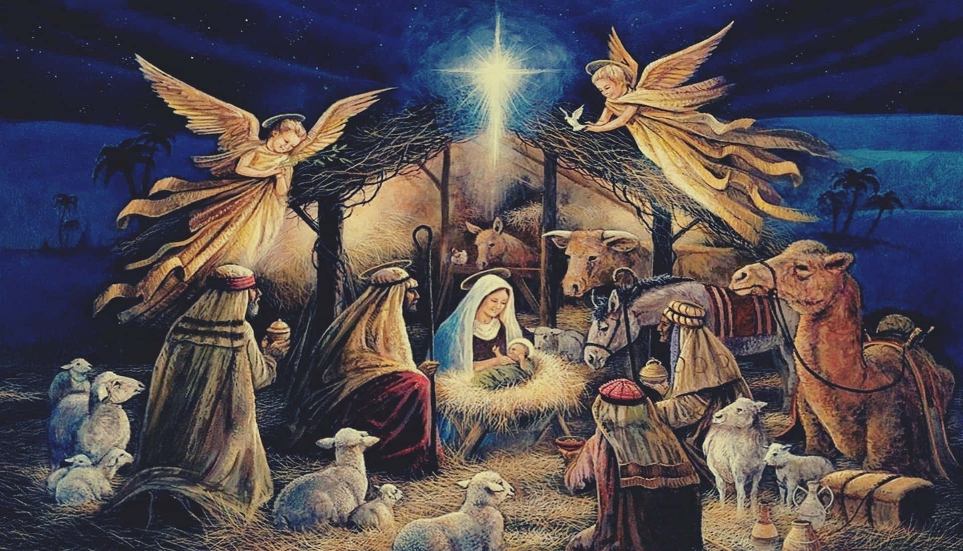 Nativity Scene at Christmas