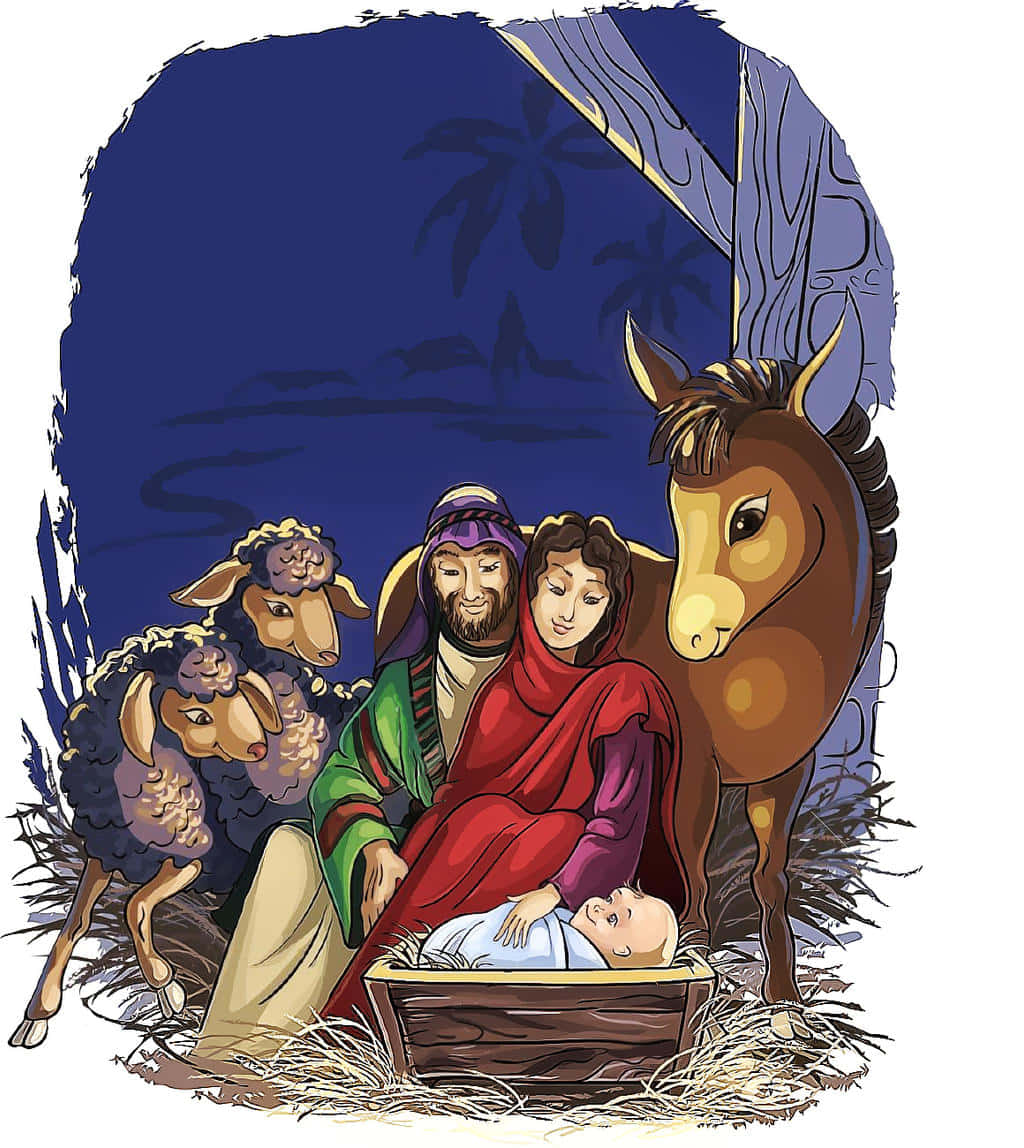 Unaescena De La Natividad De Navidad