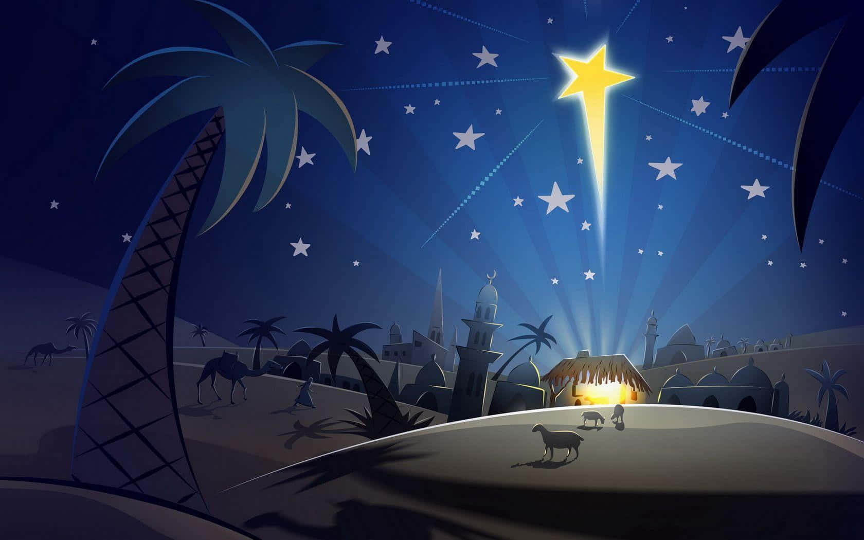 Fejrfødslen Af Jesus Med En Frække Scene.