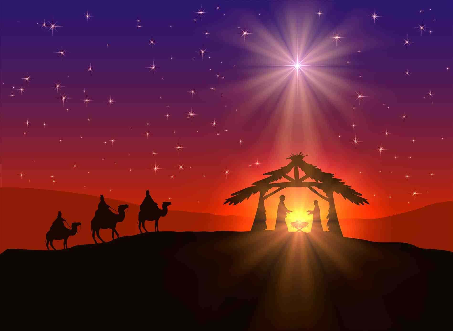 An Illuminated Nativity Scene
