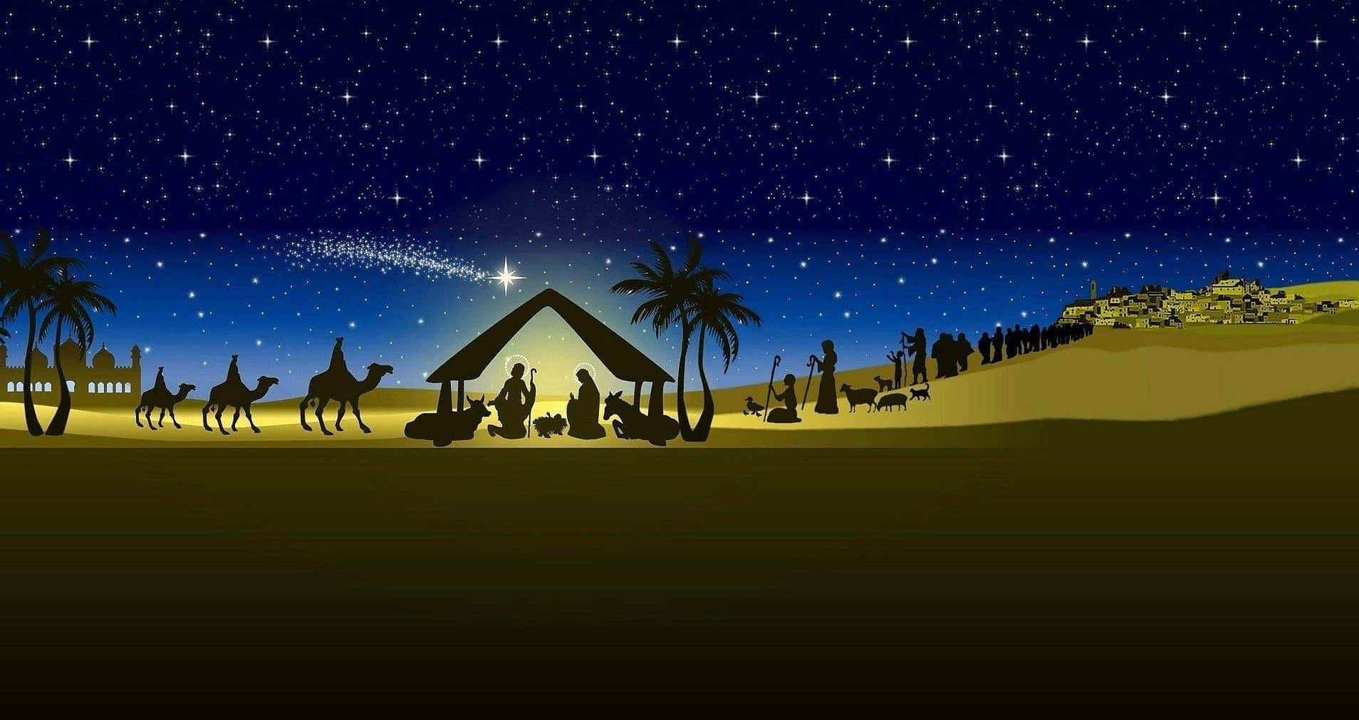 A warm and inviting nativity scene.