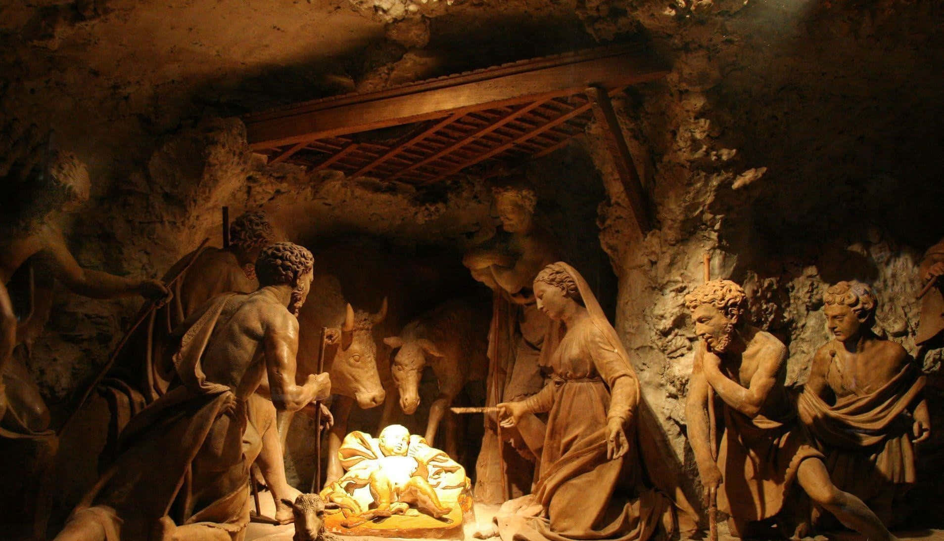 "Calm and joyful Nativity Scene"