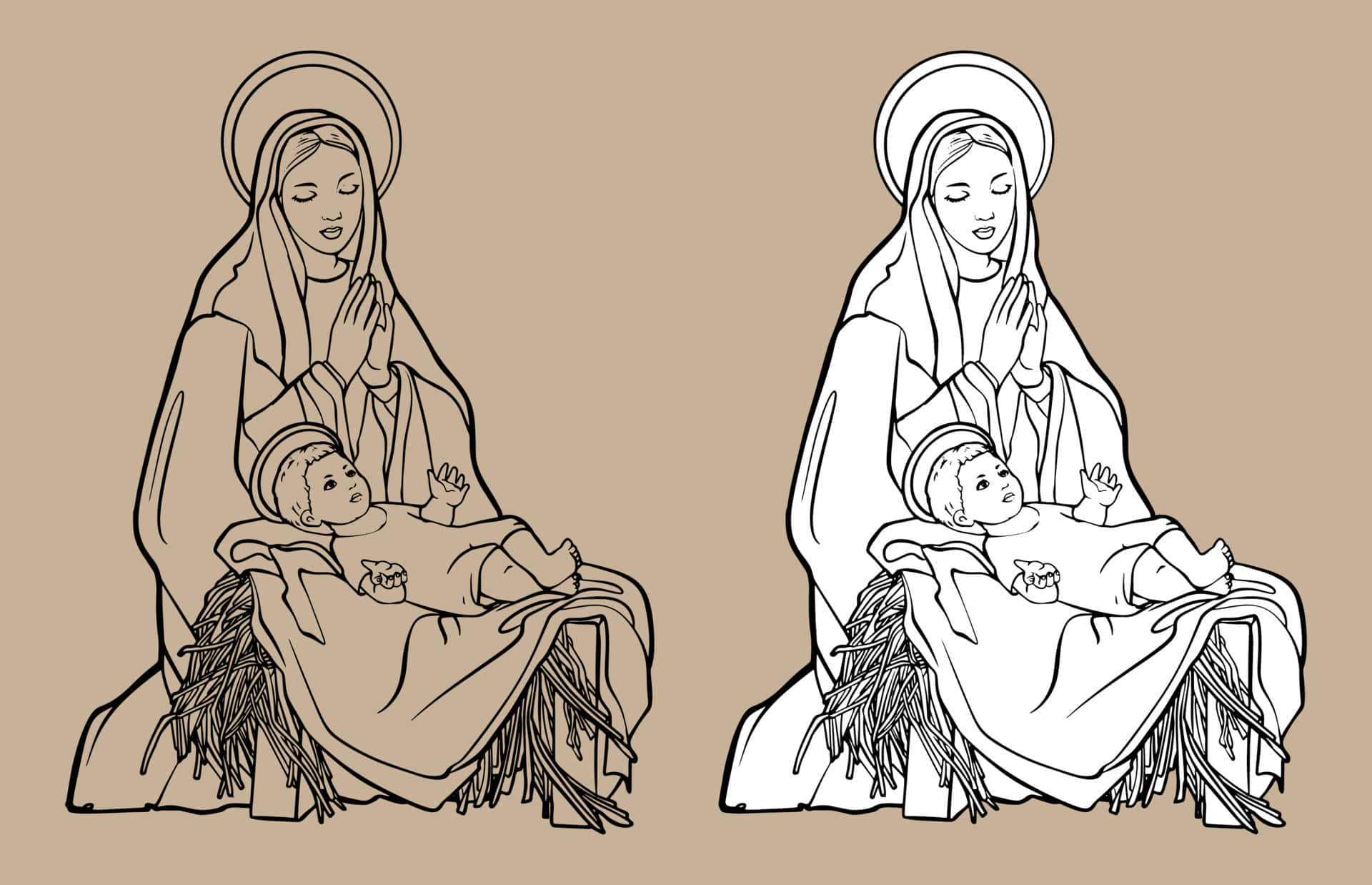Traditional Nativity Scene
