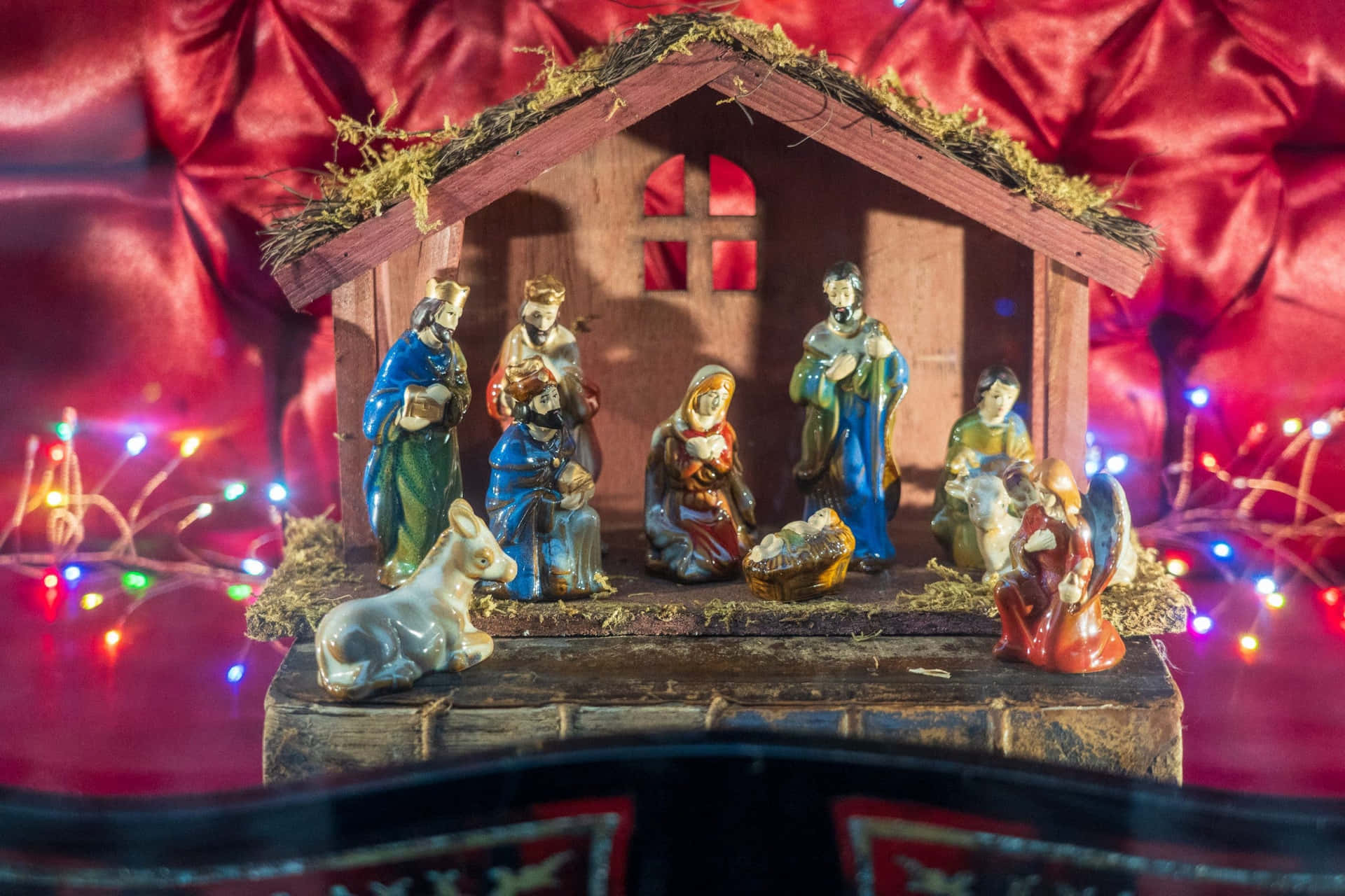Fejringaf Fødslen Af ​​jesus: Et Traditionelt Krybbespil.