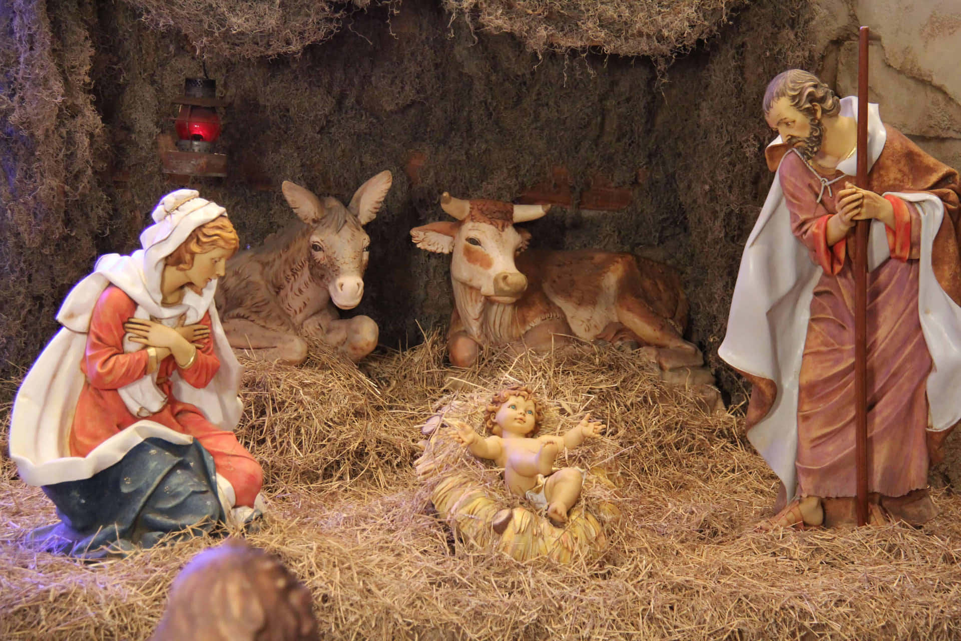 Let us adore the infant Jesus in the Nativity Scene.