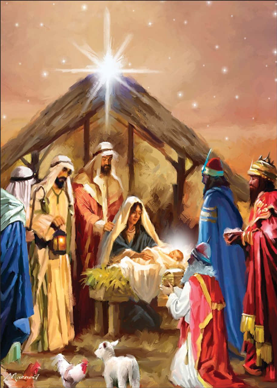 Download A Traditional Nativity Scene