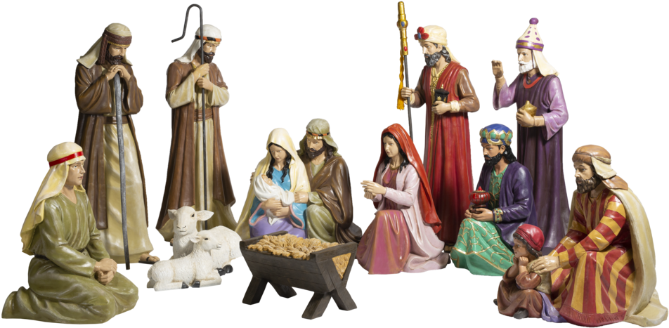 Nativity Scene Figurines Set PNG