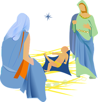 Nativity Scene Illustration PNG