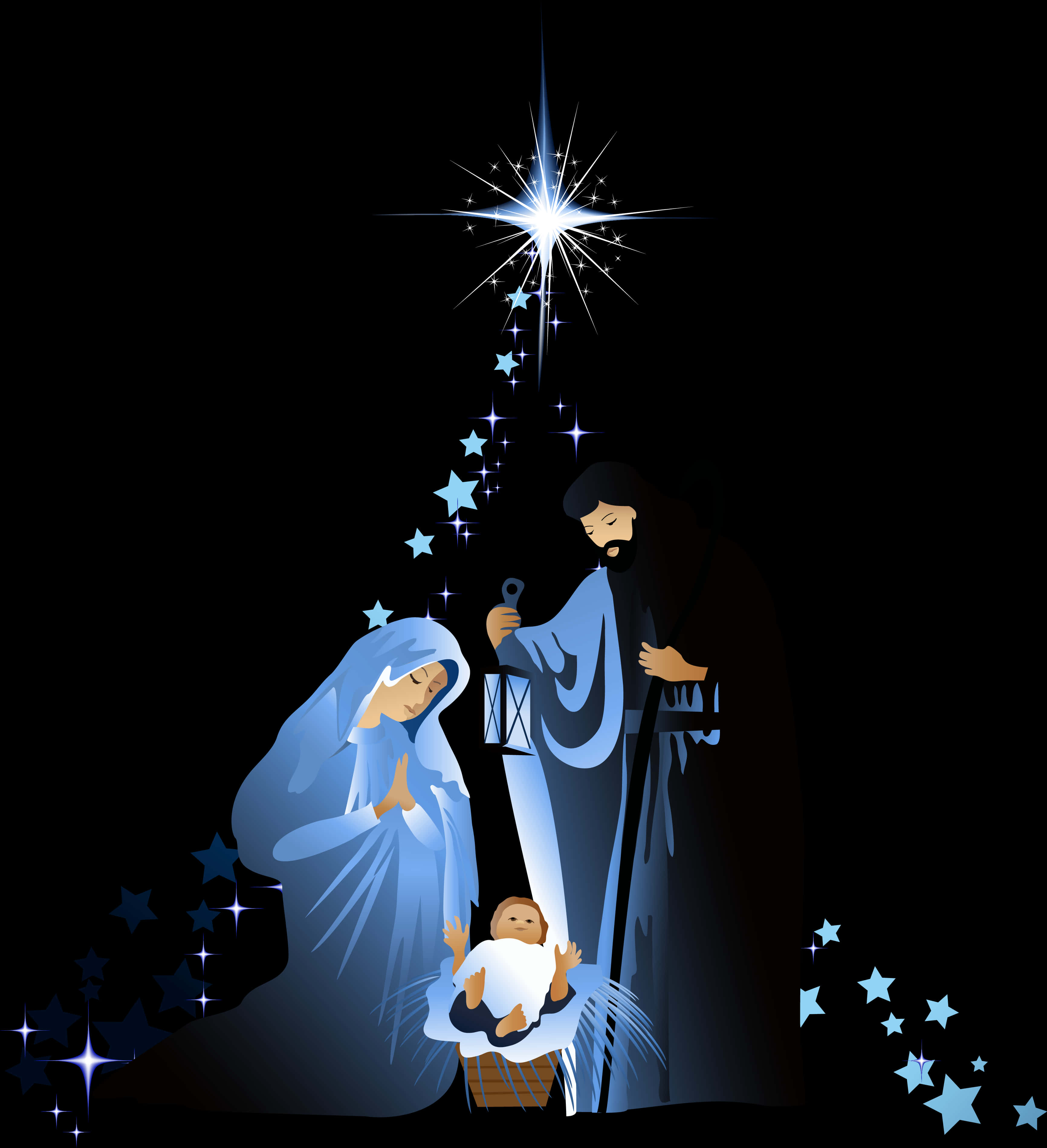 Download Nativity Scene Starof Bethlehem | Wallpapers.com