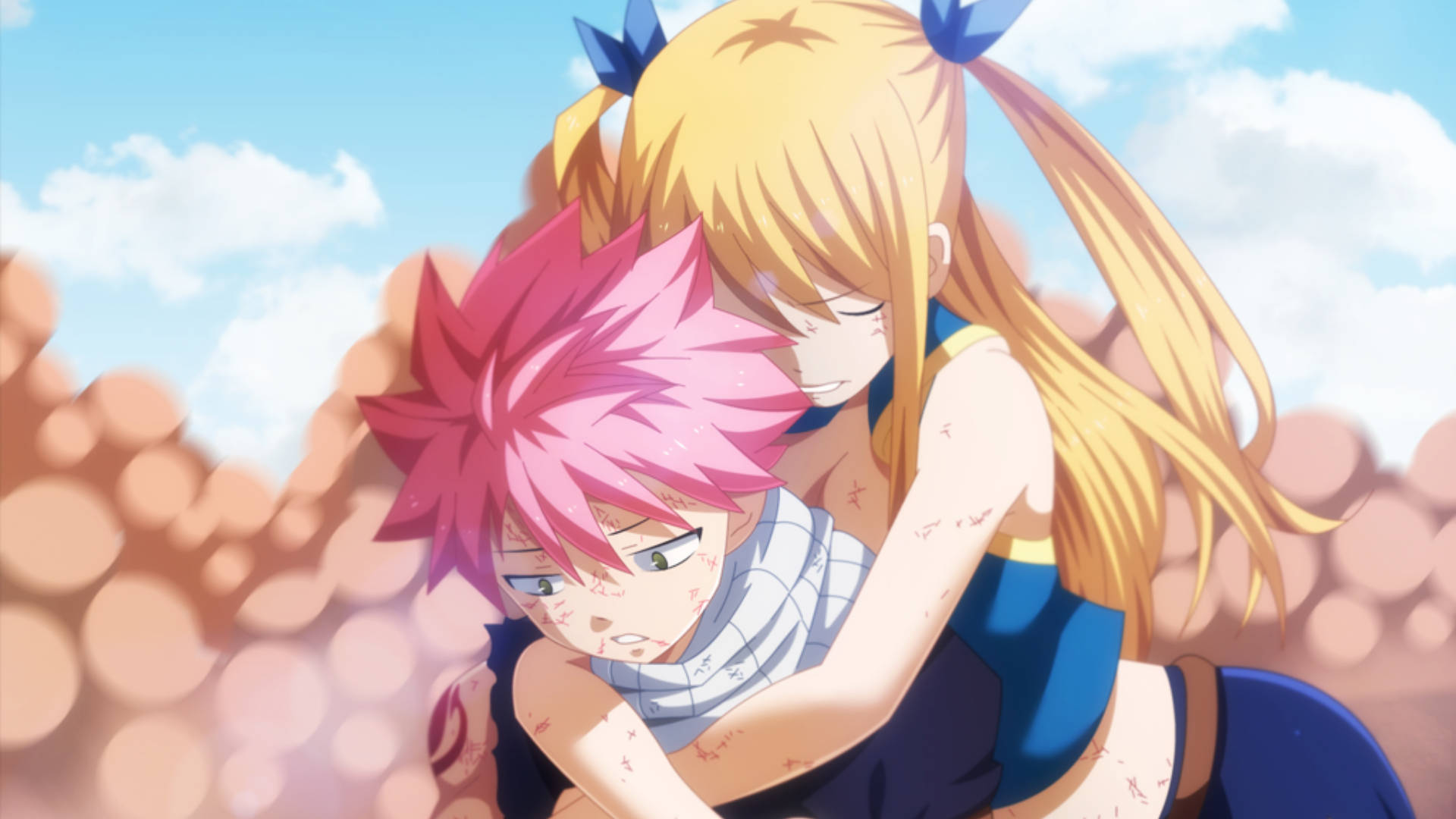 Natsu And Lucy Anime Hug
