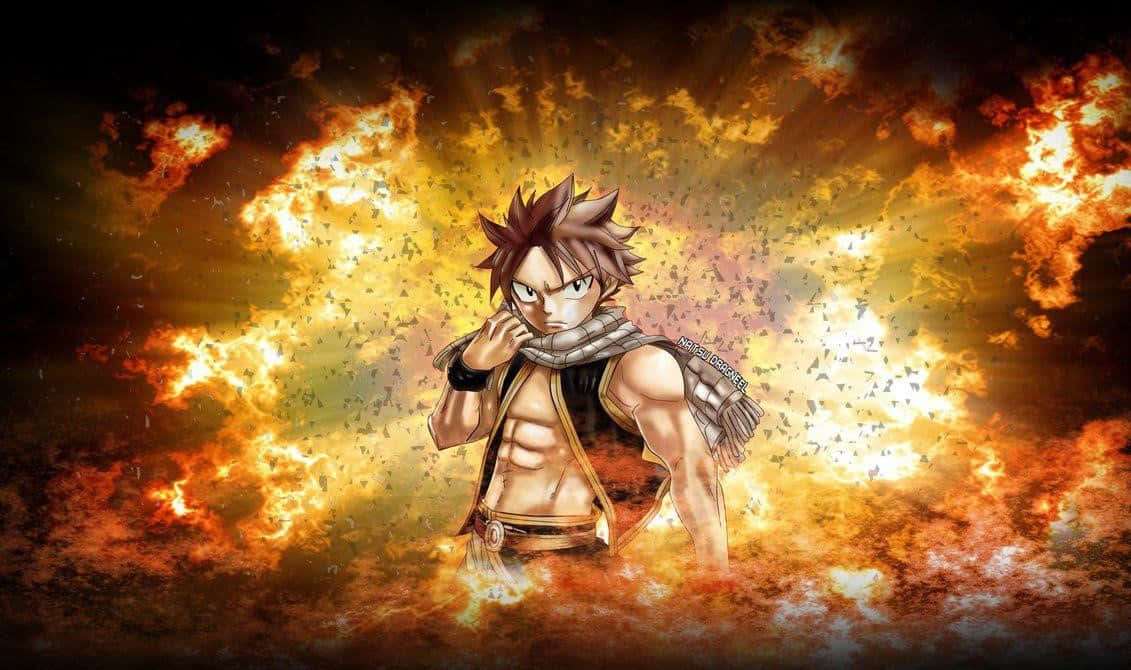 Natsu Dragneel - Fiery Warrior of Fairy Tail Wallpaper