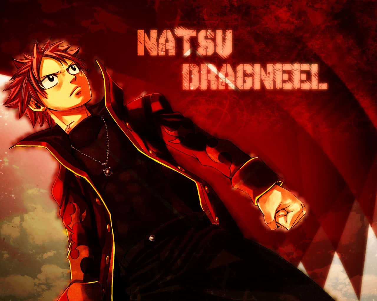 Natsu Dragneel - Unleashing the Fire Dragon Wallpaper