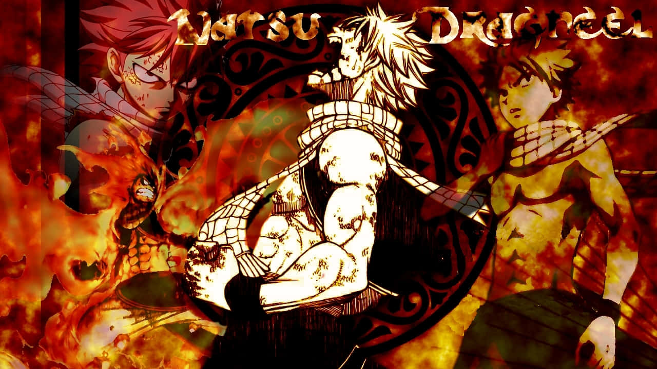 Natsu Dragneel, the Fire Dragon Slayer, Unleashes His Power Wallpaper