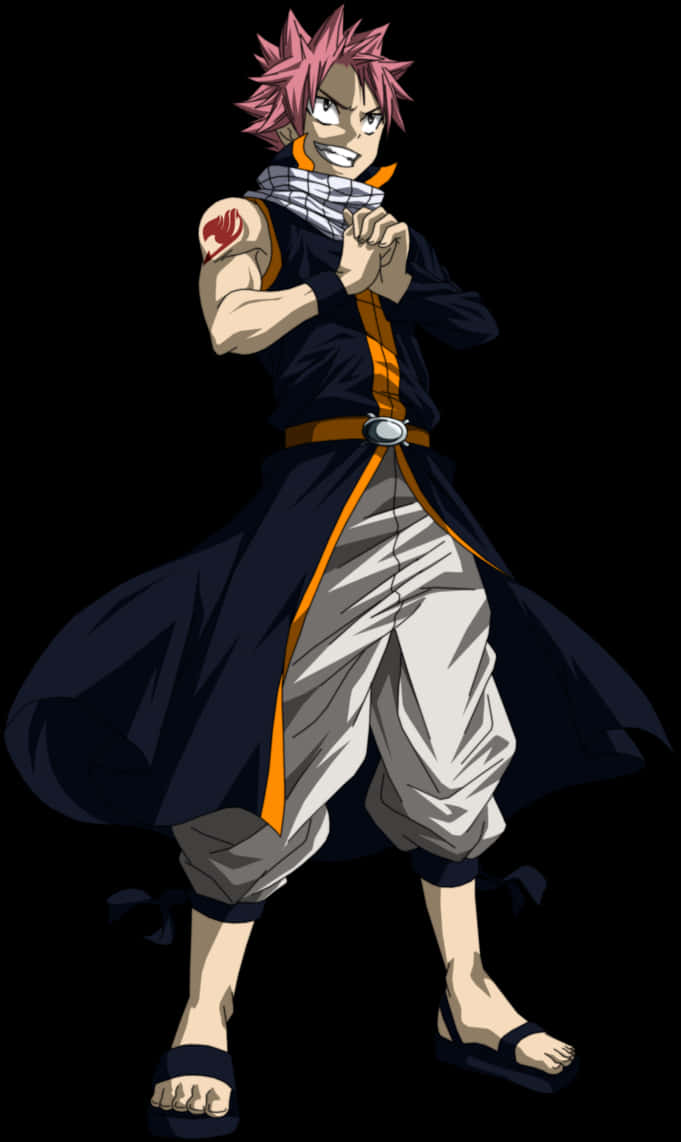 Natsu Dragneel Fairy Tail Stance PNG