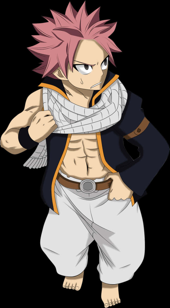 Natsu Dragneel Fairy Tail Stance PNG