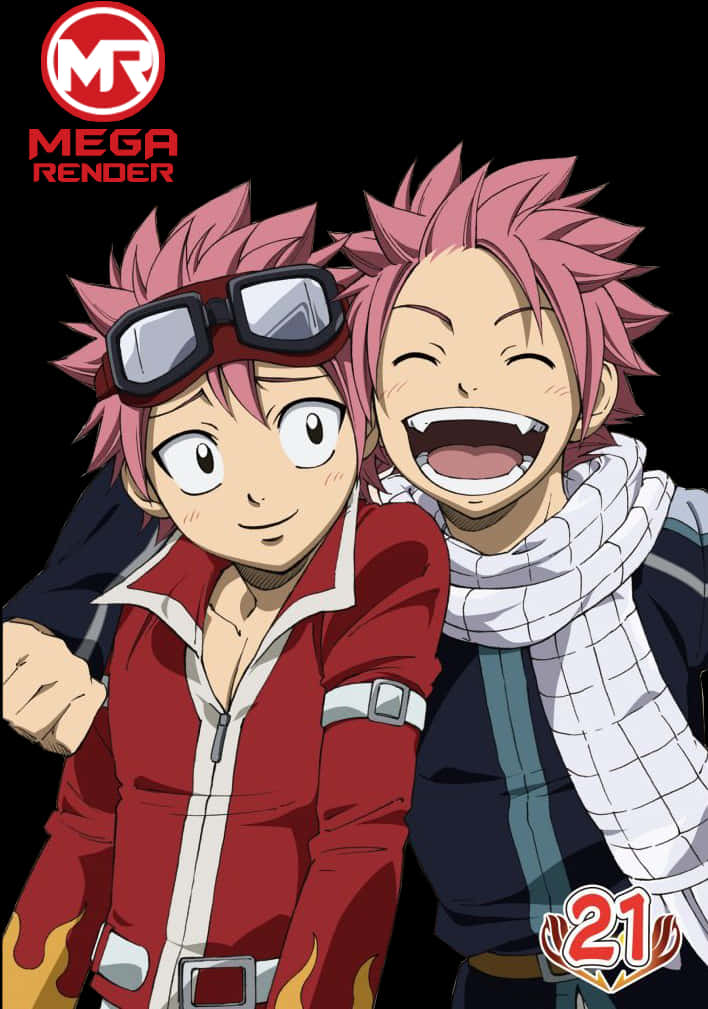 Natsuand Happy Fairy Tail Friends PNG