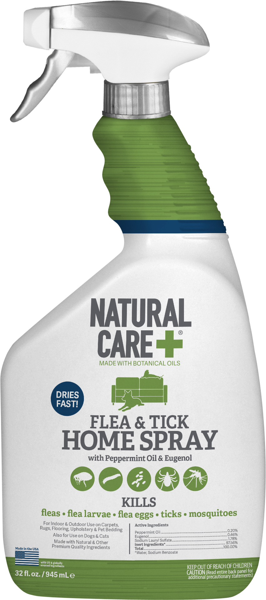 Natural Care Fleaand Tick Home Spray Bottle PNG