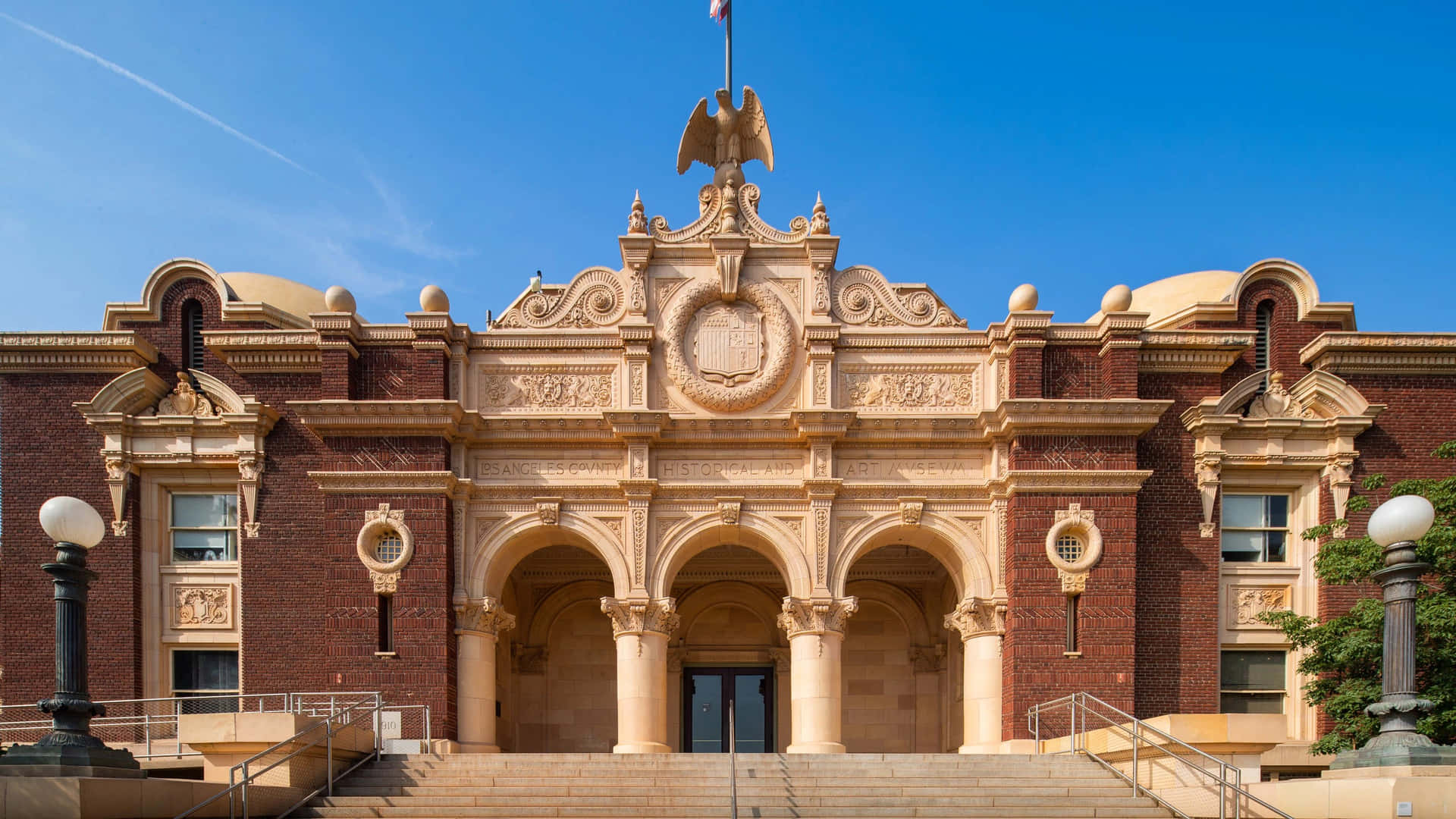 Natuurhistorisch Museum Los Angeles Gevel Achtergrond