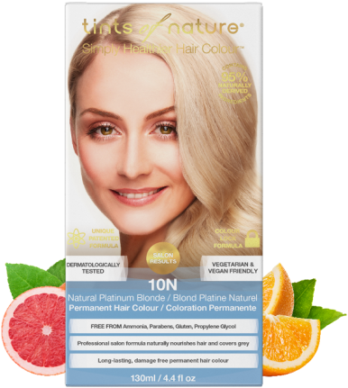 Natural Platinum Blonde Hair Color Product Packaging PNG