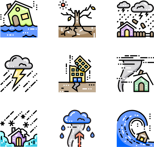 Natural_ Disasters_ Icon_ Set PNG