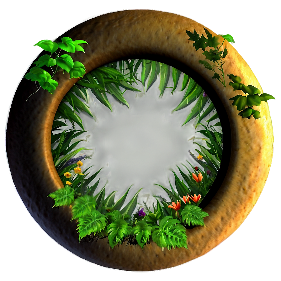 Nature Circle Frame Png 06122024 PNG
