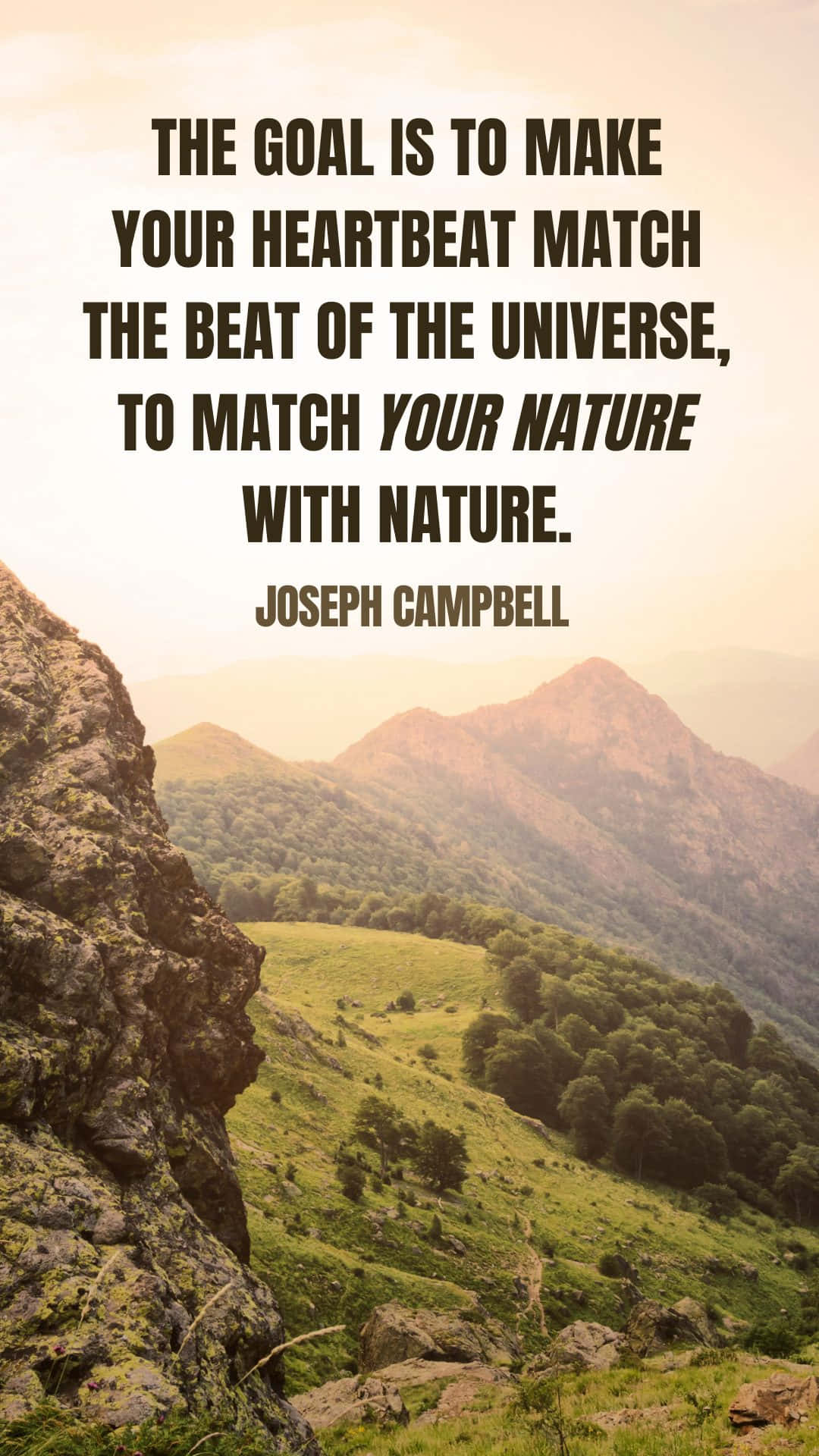 Nature Heartbeat Quote Joseph Campbell Wallpaper