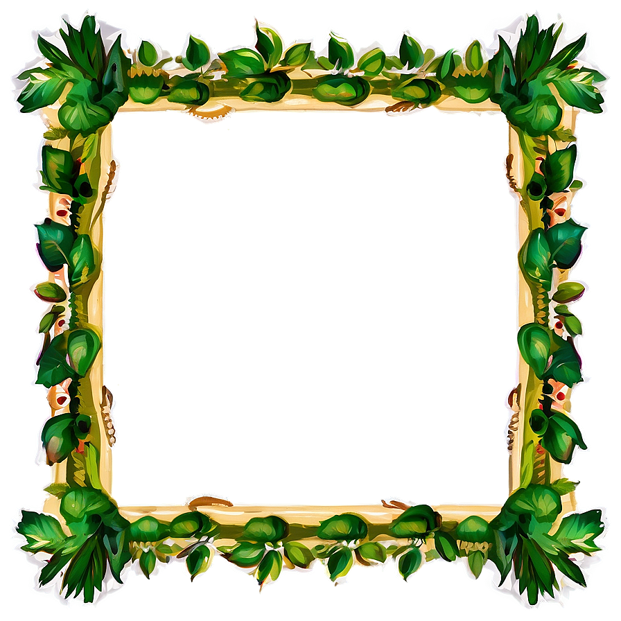 Nature Inspired Green Border Png 04292024 PNG