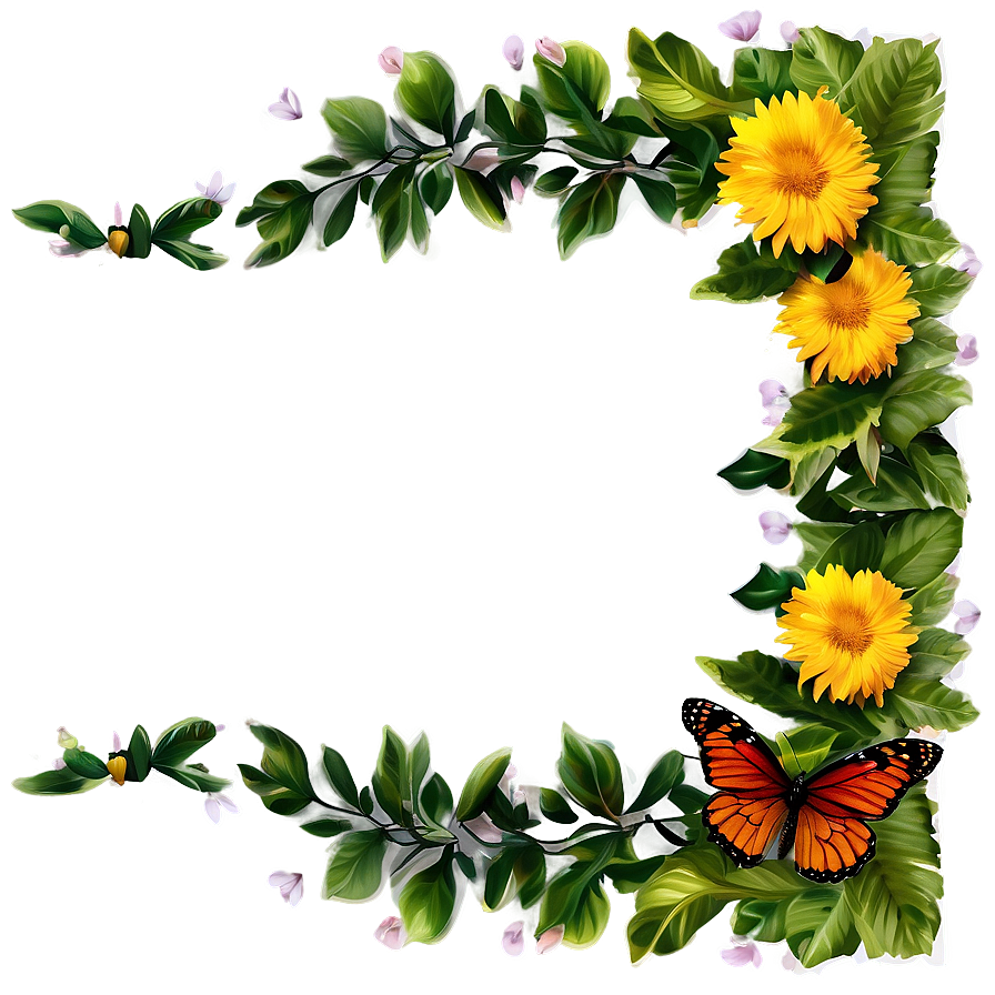 Nature Inspired Photo Border Png 06262024 PNG