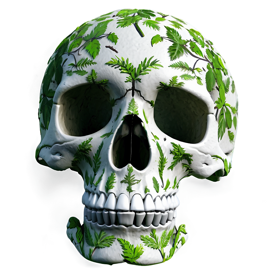 Nature-inspired Skull Face Png 06272024 PNG
