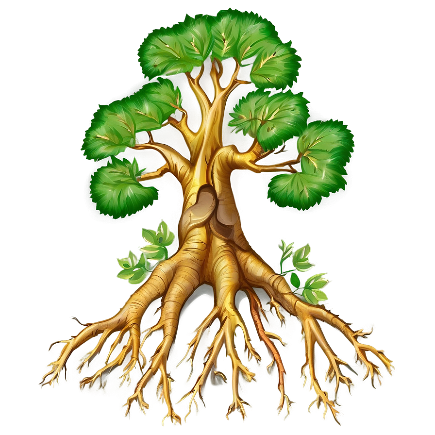 Nature Inspired Tree With Roots Png 06262024 PNG