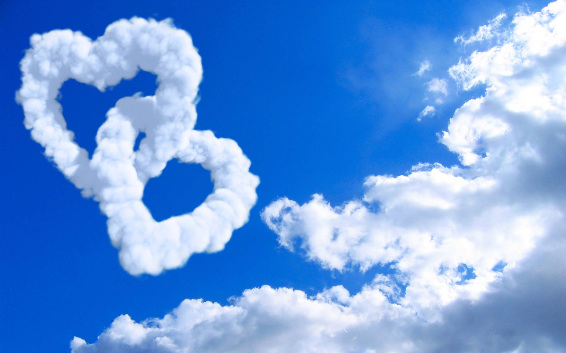 Nature Love Linked Heart Clouds