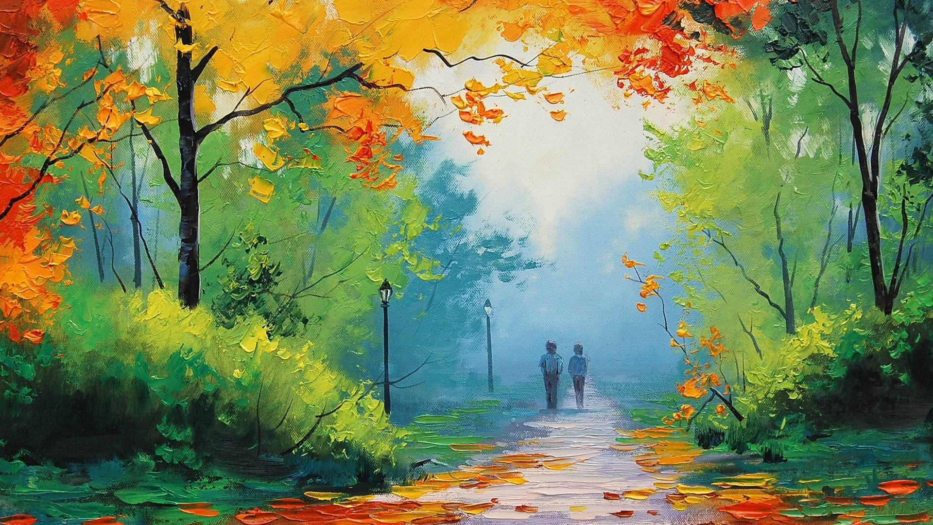 Nature Love Painting Of Couple