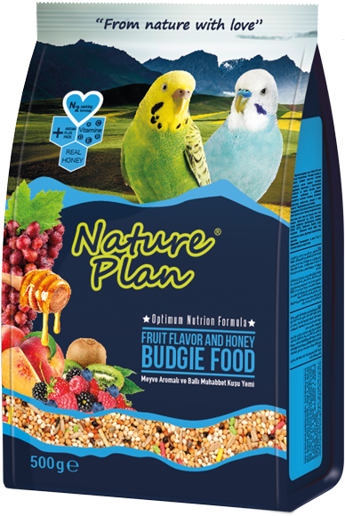 Nature Plan Budgie Food Package Design PNG