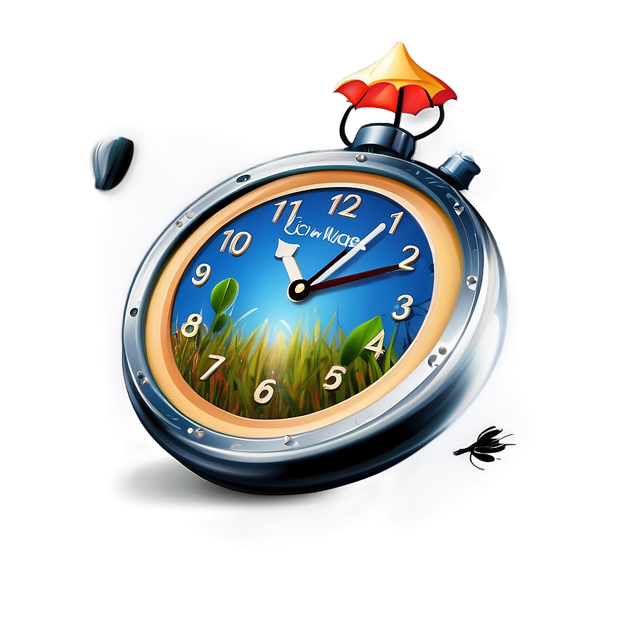 Nature Themed Clock Clipart Png Ixi84 PNG