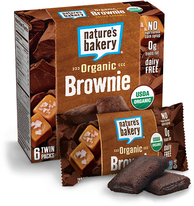 Natures Bakery Organic Brownie Packaging PNG