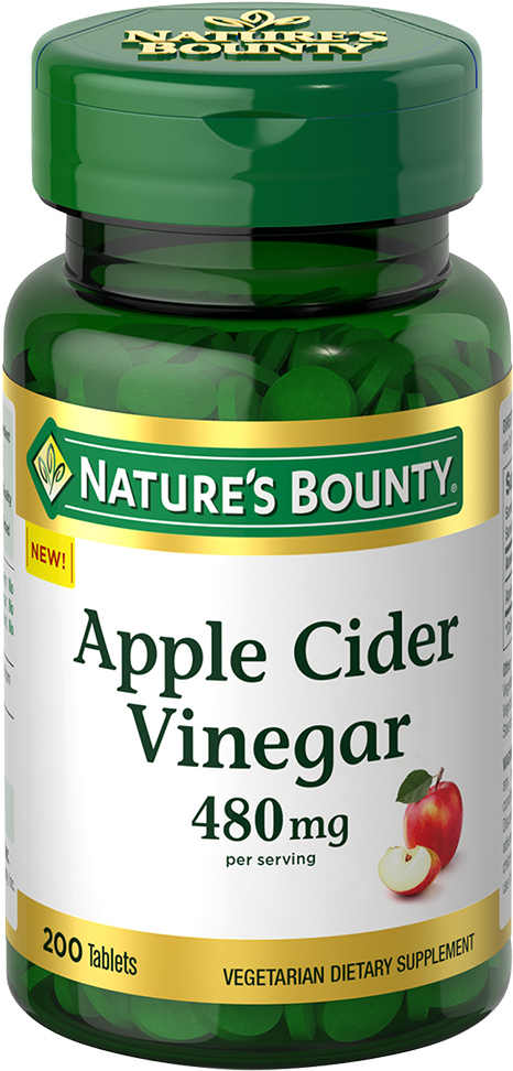 Natures Bounty Apple Cider Vinegar Supplement PNG